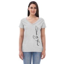 Load image into Gallery viewer, Women’s recycled v-neck t-shirt